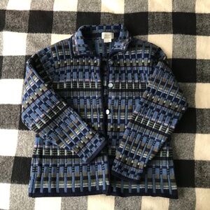 Vintage Cherry Lewis 100% wool cardigan L